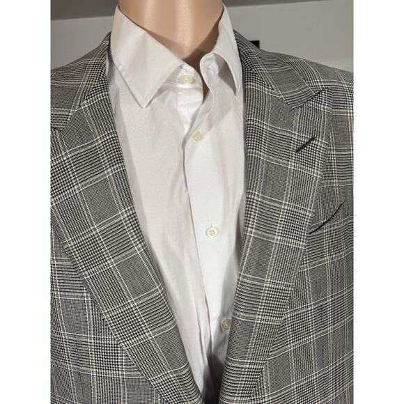 Tom Ford Houndstooth Wool Silk Peak Lapel 2Pc Suit 54R 44R US 38x30 Trousers - Picture 7 of 11